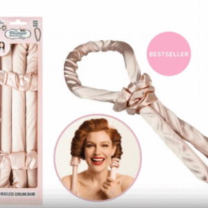 Vintage Heatless Satin Foam Curler - Pink