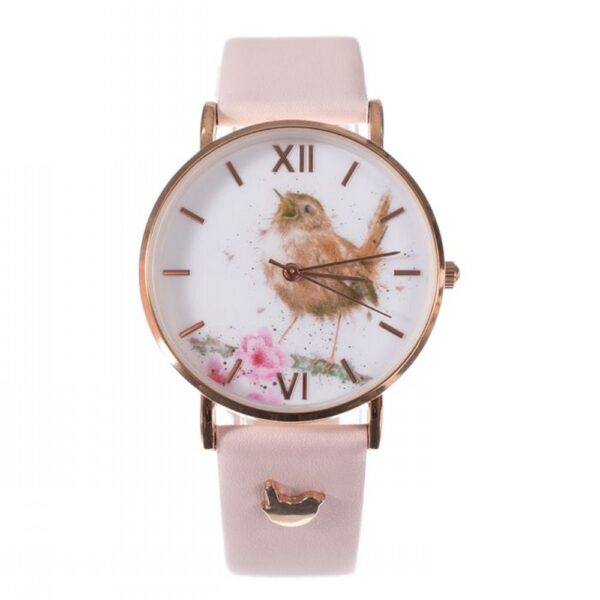 Wren Watch - Pink Leather Strap