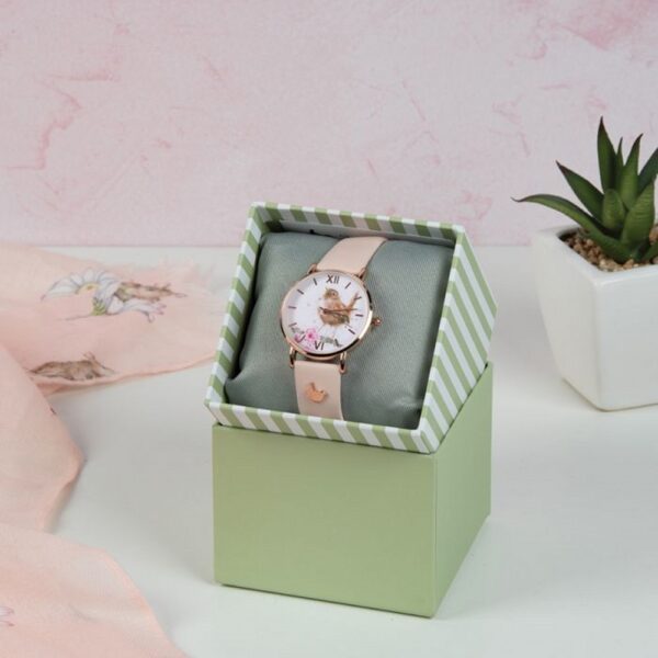 Wren Watch - Pink Leather Strap - Image 2