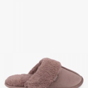 Velour Mule Slippers Mink L