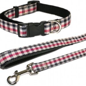 Red Check Collar / 10-14"