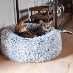 Silver Fluff Bed Comfort Round Bed