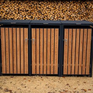 Galvanized Steel Wheelie Bin Cover Tripl