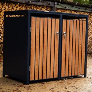 Galvanized Steel Wheelie Bin Cover Quadruple