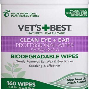 Clean Eye & Ear Biodegradabl E Wipes For Dogs & Cats