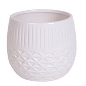 White Ceramic Planter 13.5Cm
