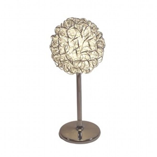 Silver Mesh Ball Lamp