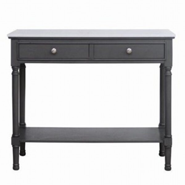 Marbled Top 2 Drawer Console Table