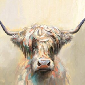 Canvas Oil Highland Cow 80X100