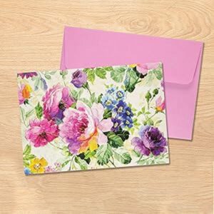 Note Card Peony Garden