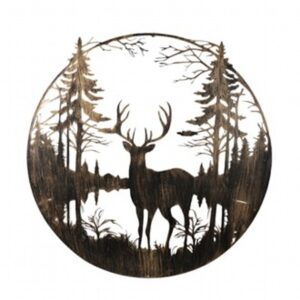 Stag Wall Art Bronze 60Cm