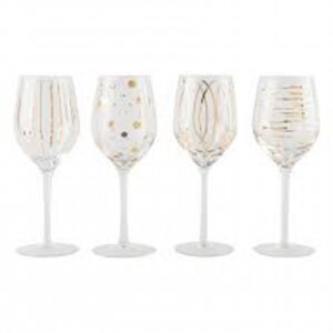 Mikasa Cheers Set 4 Wine Glasses  14Oz