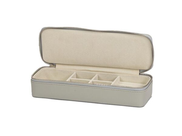 Grey Bonded Leather Travel Case