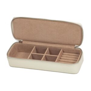 Ivory Bonded Leather Travel Case