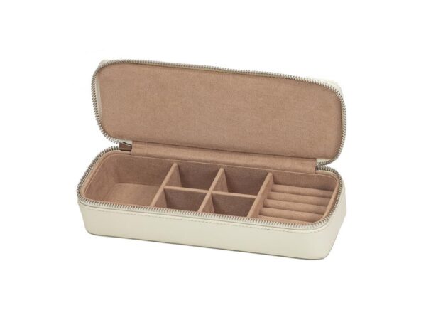Ivory Bonded Leather Travel Case