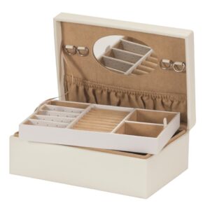 Fearne Ivory bonded leather jewel case