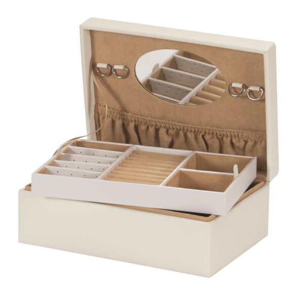 Fearne Ivory bonded leather jewel case