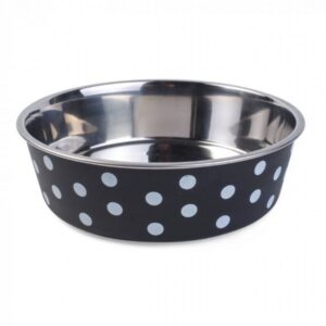 Navy Polka Bowl 17cm
