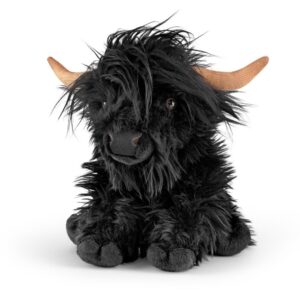 Living Nature Black Highland Cow Large With Sound