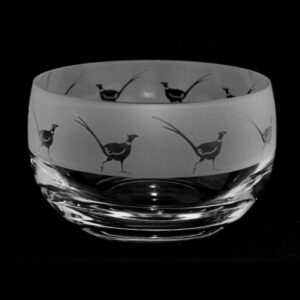 Small Crystal Bowl Pheasant