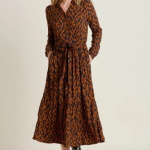 Brush Strokes Maxi Shirt Dress