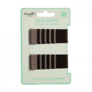 Danielle - 30 Hair Grips/Bobby Pins Brn