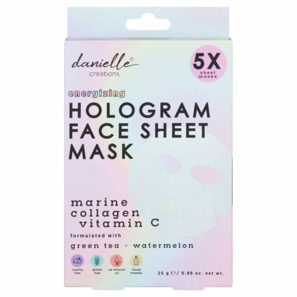 5Pc Danielle Hologram Face Sheet Mask