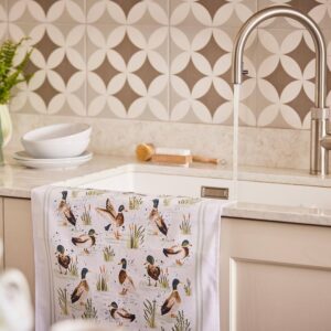 Farmhouse Ducks Cotton Tea Towel