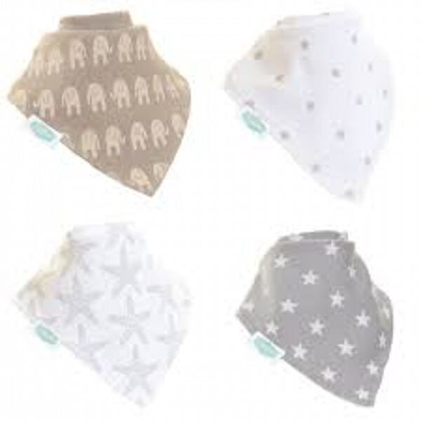 Grey And White Bib Set