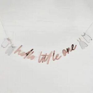 Rose Gold 'Hello Little One' Card Banner 2M