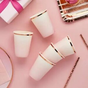 Rose Gold & Pink Ombre Paper Cups - Pack Of 8