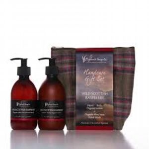 Highland Soap Tweed Gift Bag Wild Scottish Raspberry