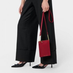 Zana Slim Crossbody Bag | Garnet Red |