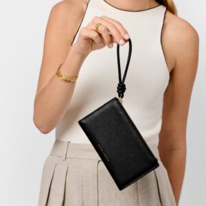 Asha Fold-Out Wristlet Black
