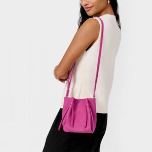 Celina Mini Suedette Bucket Bag Magenta Suedette