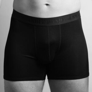 Black Bamboo Boxers Black Band (L)