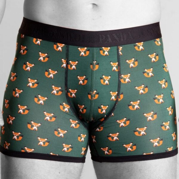 Mr Fox Bamboo Boxers Black Band  (M)