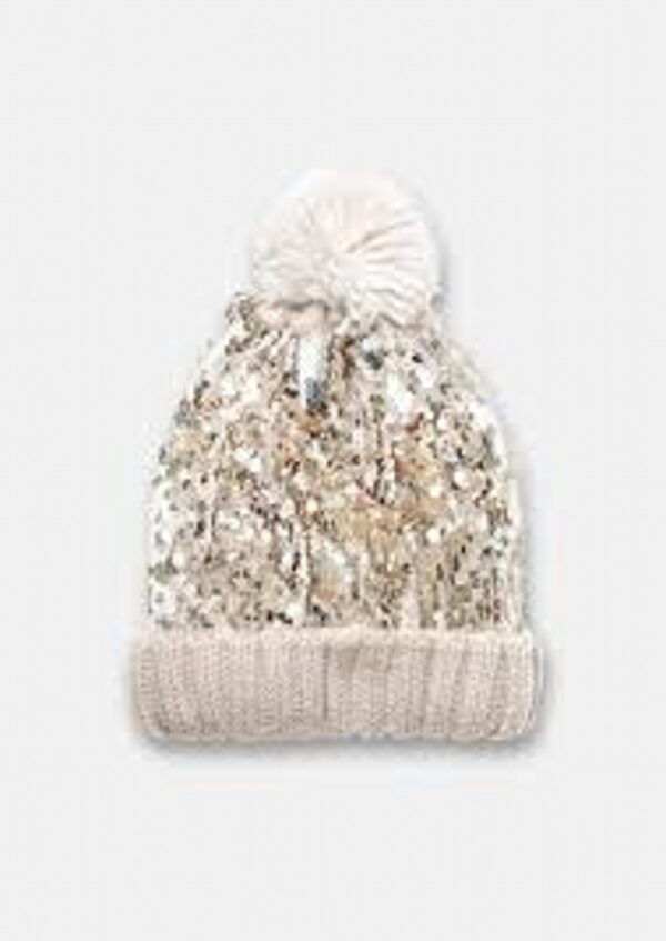 Shimmer Sequin Knitted Hat 3-6 Years