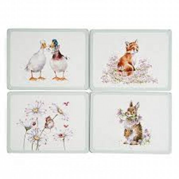 Set of 4 'Wildflower' Animal Placemats