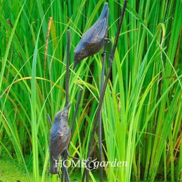 BIRDS ON REEDS