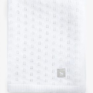 White Pointelle Blanket