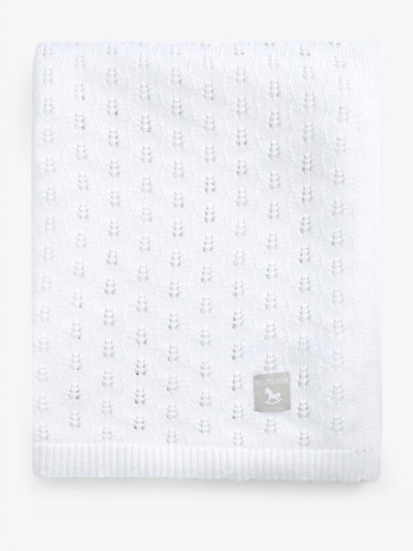 White Pointelle Blanket