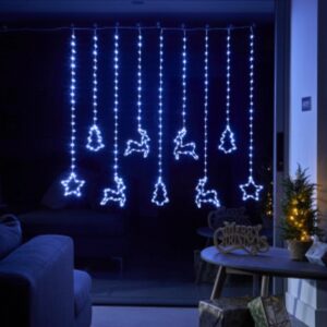 Festive Curtain Lights - Cool White