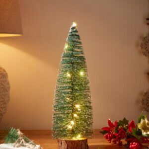 Inlit Frosted Fir - 30cm