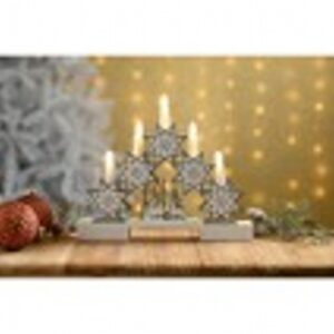30cm bo lit star and reindeer candle bridge