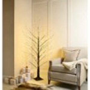 120cm lit microdot black tree - 500 warm white