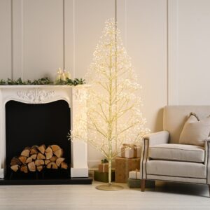 180cm microdot confetti gold tree