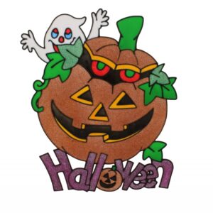 40cm pumpkin and ghost halloween window sticker
