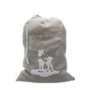 70cm grey fleece sack-white reindeer