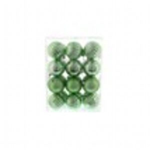pack of 24 x 7cm mixed finish balls - sage green